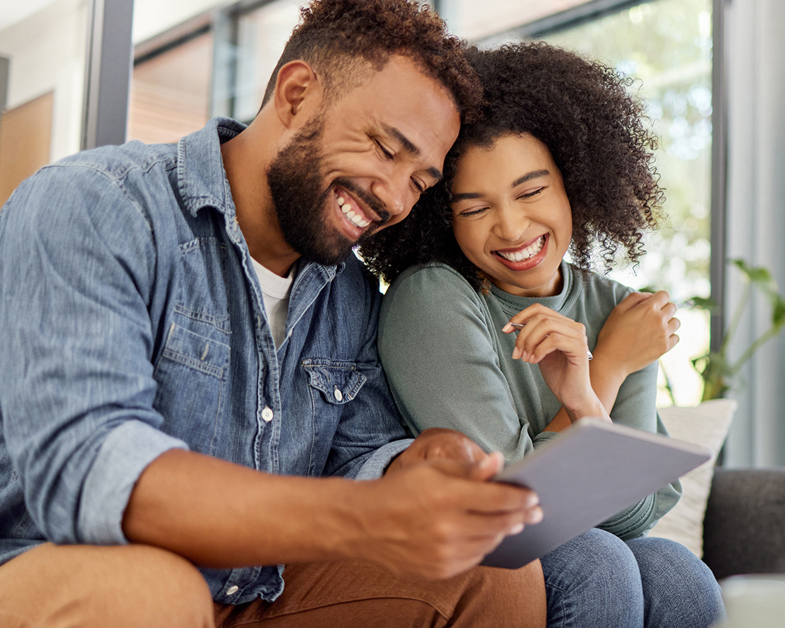 Smiling couple